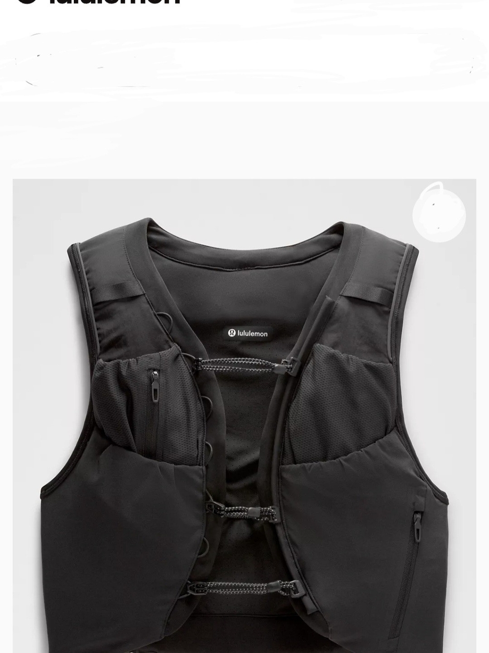 lululemon athletica Black Running Vest Top